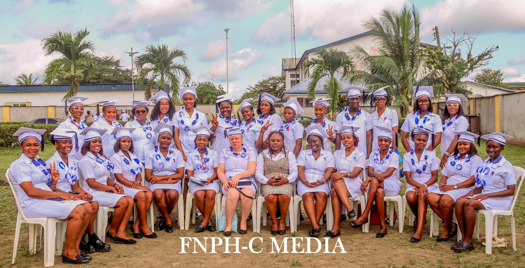 Student nurses of the College after their capping ceremony